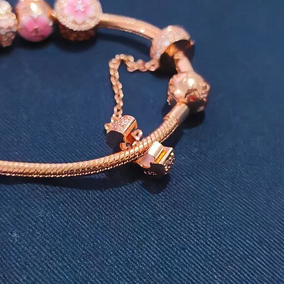 Pandora Hollow Flower Beaded Bracelet - Picture 5 of 7